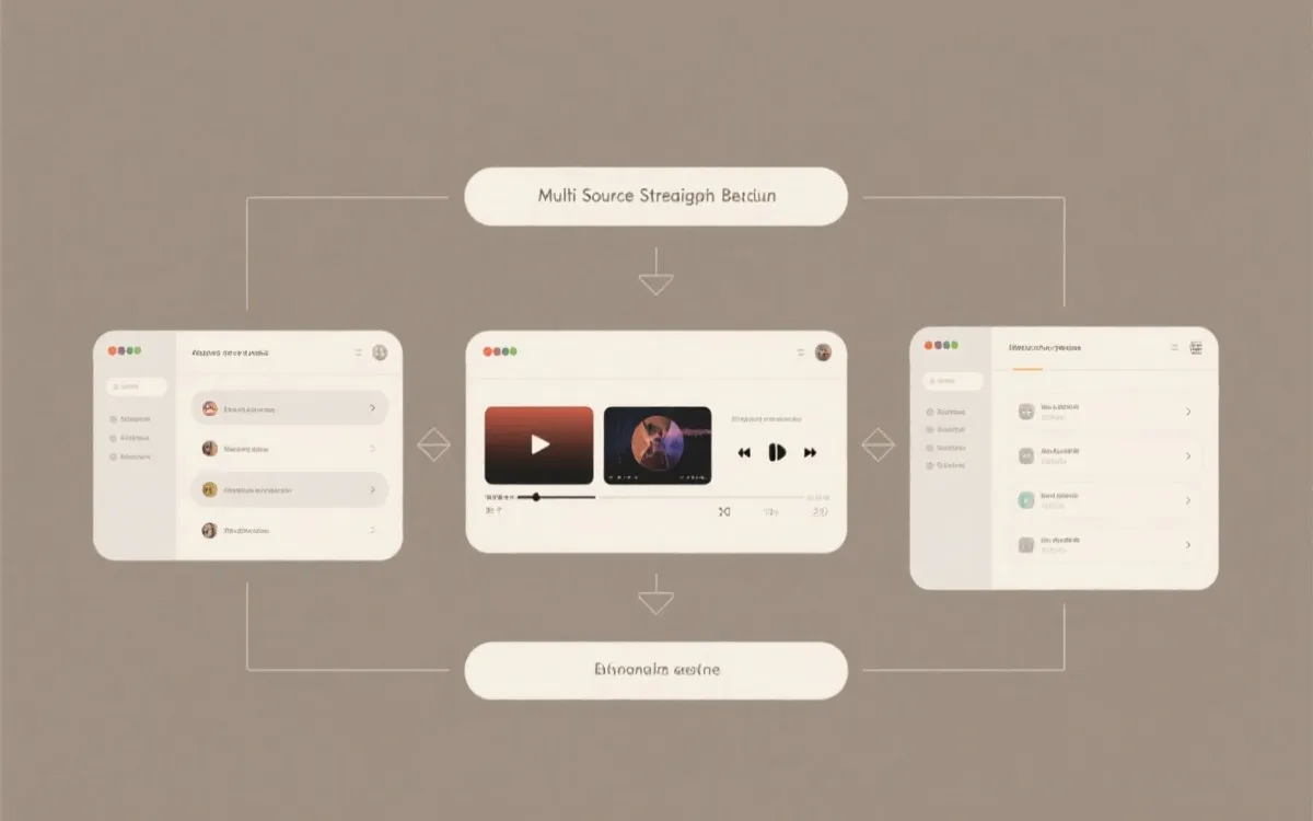 开源播放器与多源备份的工作流示意